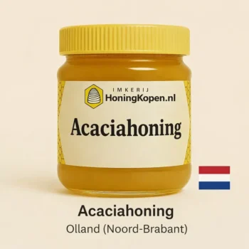 Acaciahoning 450 gram uit Olland (Noord-Brabant) – Nederlandse streekhoning in glazen pot